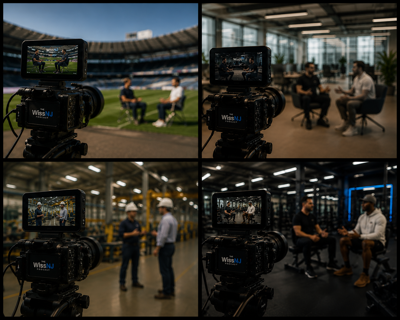 Tournage cinématographique premium avec caméra de cinéma et lumière bleue